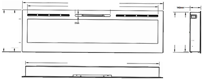 elektrische inbouwhaard Majestic 128cm