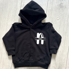 Vest met capuchon gepersonaliseerd | Zwart