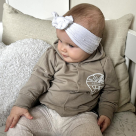 Vest met capuchon gepersonaliseerd | Creme / Sand