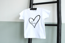 Naam shirt hartje