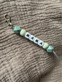 Sleutelhanger met naam | Groen - Marmer