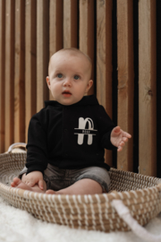 Vest met capuchon gepersonaliseerd | Zwart