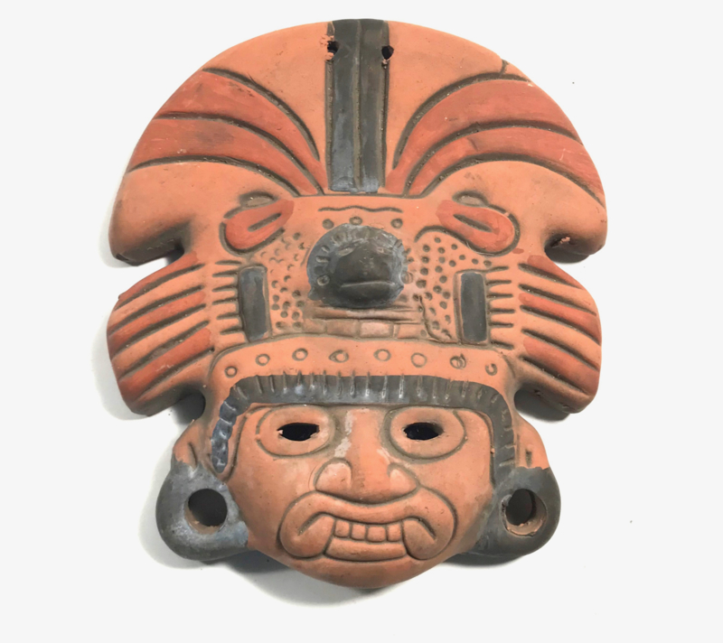 Aztec mask 22cm stone
