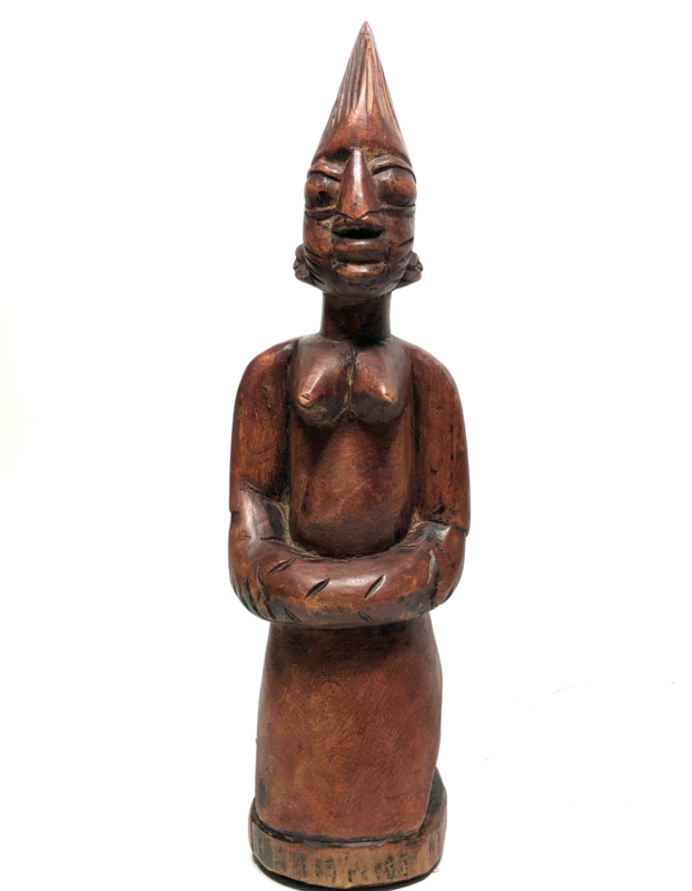 Beeld Ibeja vrouw, 38cm hout