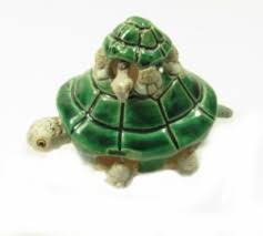 Schildpad met Kind Keramiek 8cm