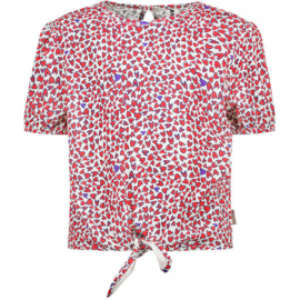 B.nosy blouse Viscose heart AOP