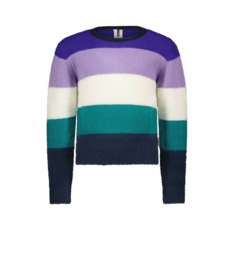 B.Nosy Trui stripe knitted sweater deep purple