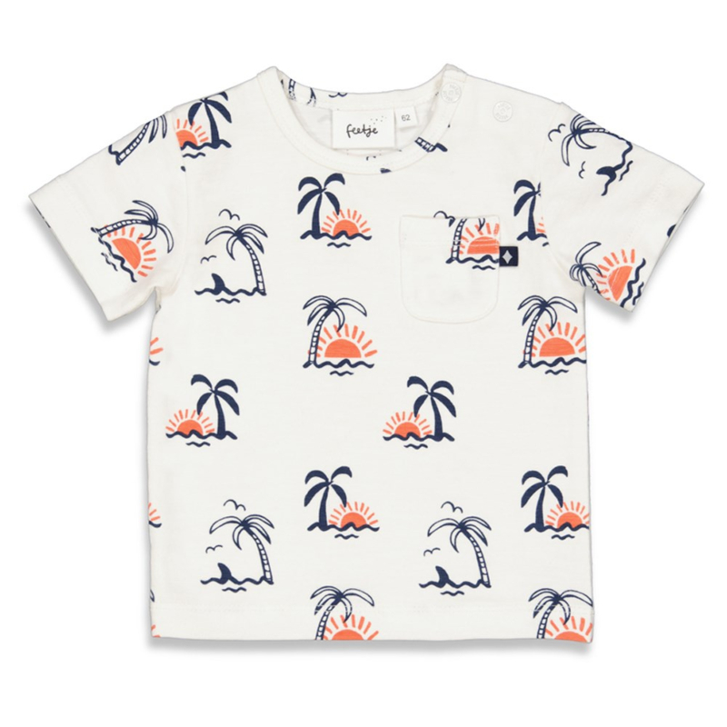 Feetje shirt Sun Chasers AOP offwhite