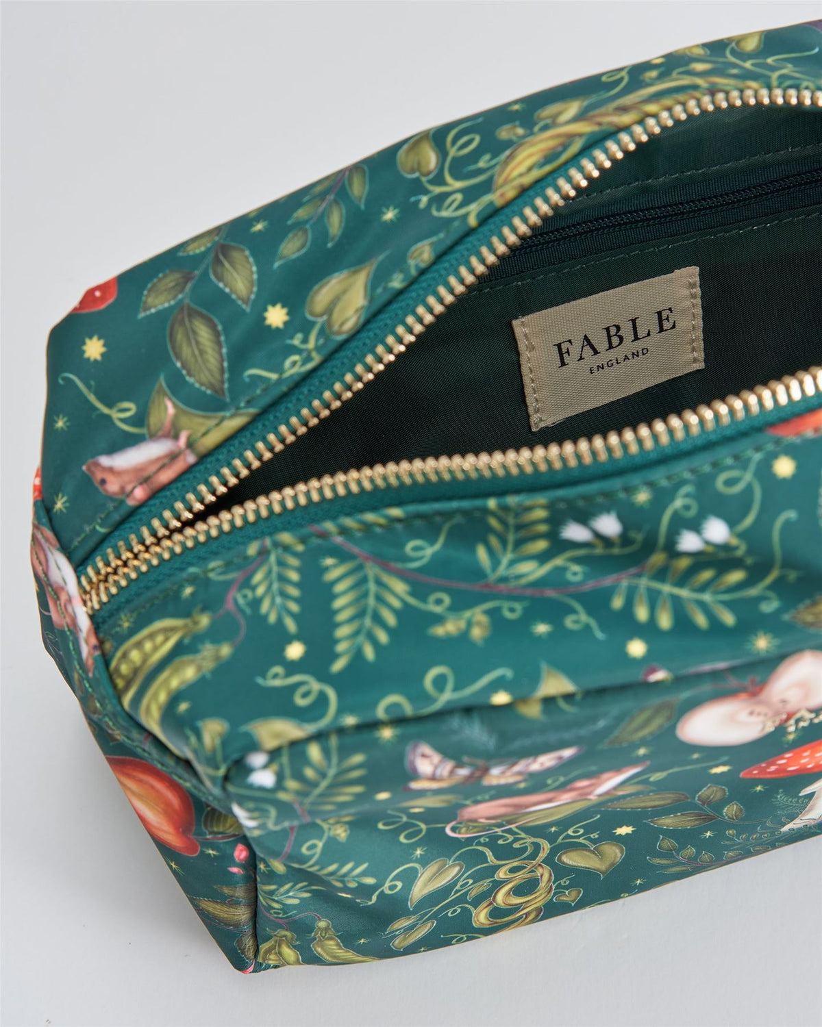 Fable England Into the Woods cosmetic travel pouch