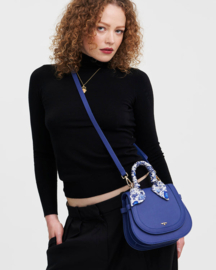 Fable England blue Agnes top handle saddle bag
