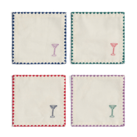 &Klevering Zigzag stoffen servetten / onderzetters