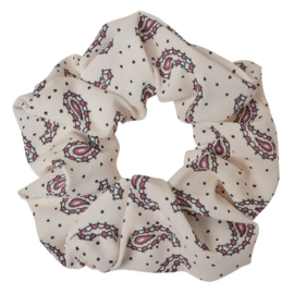 Scrunchie paisley off white