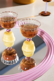 &Klevering glazen set tulip geel roze