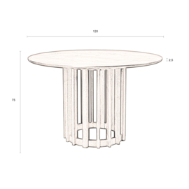 Dutchbone eettafel Barlet 120' Oak