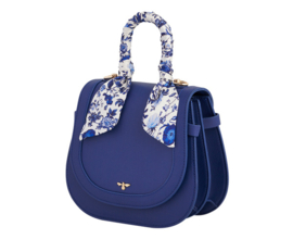 Fable England blue Agnes top handle saddle bag