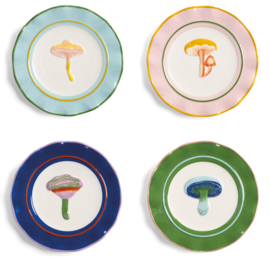 &Klevering plate magic mushroom set van 4