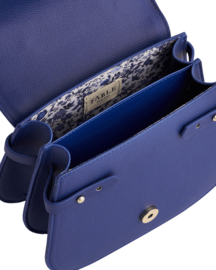 Fable England blue Agnes top handle saddle bag