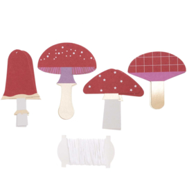 Rico Design cadeaulabels paddenstoelen