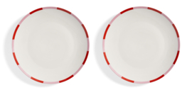 &Klevering Bliss large pink borden set van 2