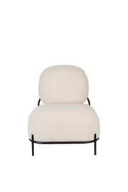 Polly lounge chair ivoor teddy