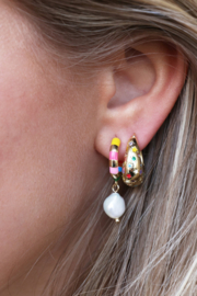 ATLITW sunlight drop hoop sterren oorbellen set