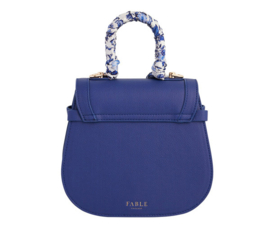 Fable England blue Agnes top handle saddle bag