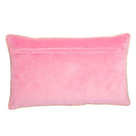 Vondels cushion velvet bow pink burgundy