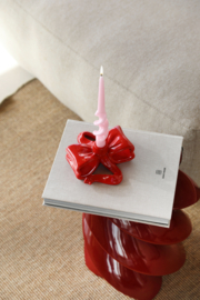 &Klevering kandelaar ribbon strik rood