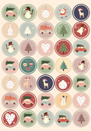 Stickervaria stickervel best christmas