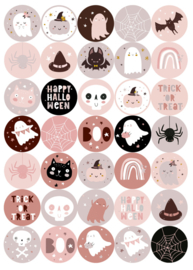 Stickervaria stickervel cozy halloween