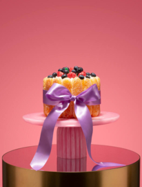 Vondels cake stand resin pink