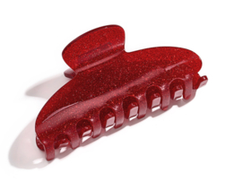 Haarklem rood glitter