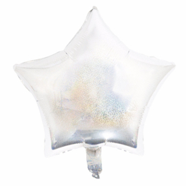 Rico Design folieballon ster zilver iriserend