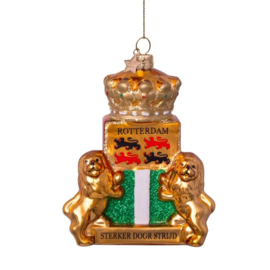 Vondels kerst ornament Rotterdam wapenschild