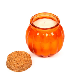 Geurkaars in glazen pompoen pumpkin spice