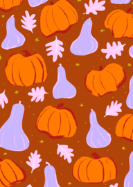 Ansichtkaart pumpkin patch