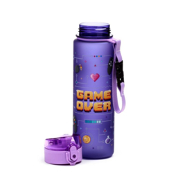 Drinkfles pop top game over paars