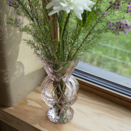 &Klevering Rhombic glass vaas roze