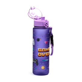 Drinkfles pop top game over paars