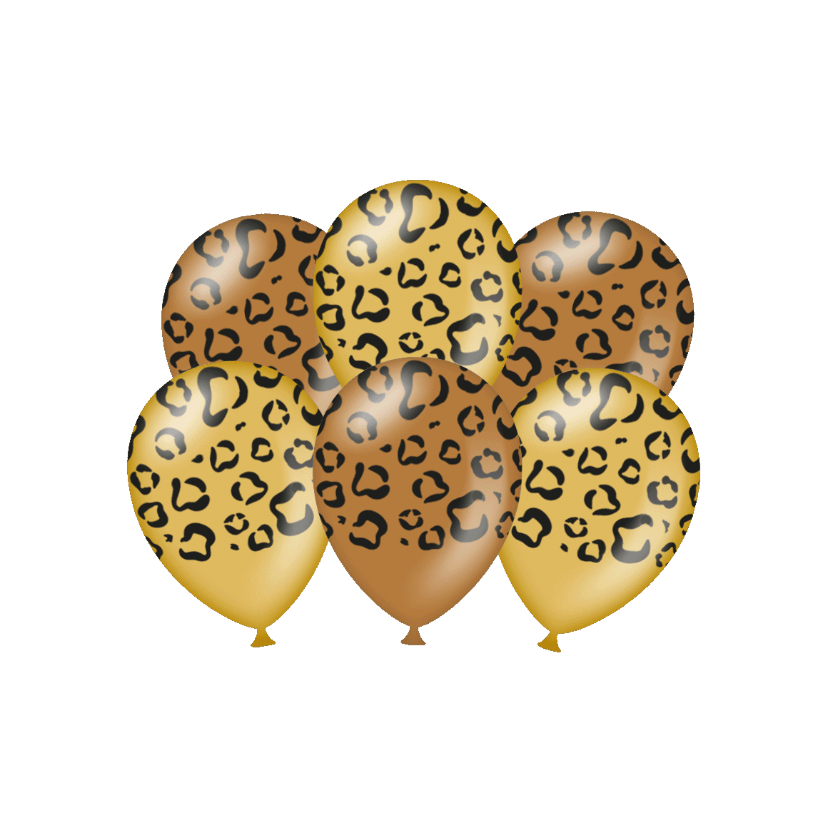 Ballonnen luipaard 6 stuks