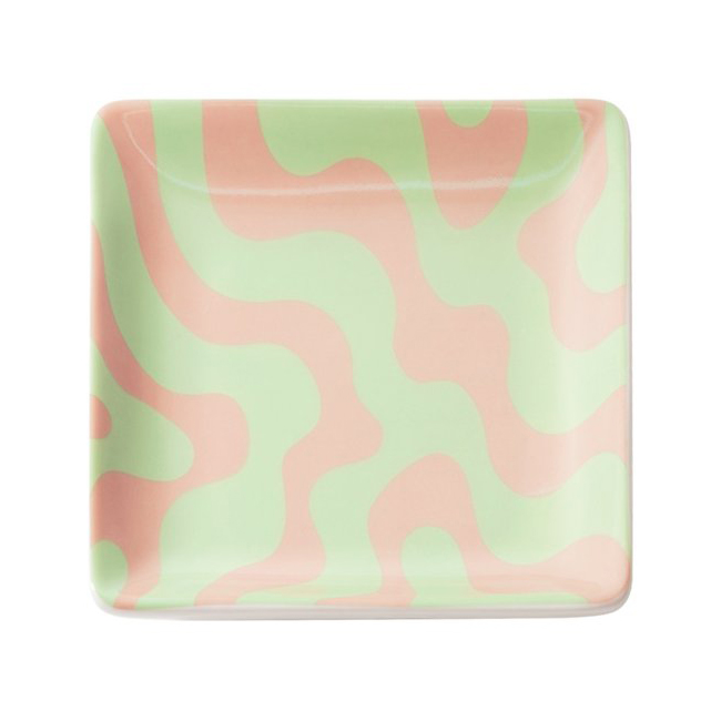 Schaaltje square wave roze groen