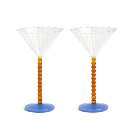 &Klevering champagne coupe set perle amber