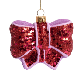 &Klevering ornament strik rood roze
