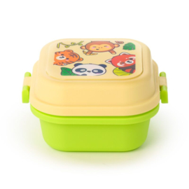 Bento snackbox 2 vakken jungle dieren