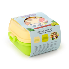 Bento snackbox 2 vakken jungle dieren