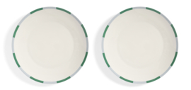 &Klevering Bliss large green borden set van 2