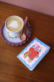ATLITW Mini softcover notitieboekje hart met tijger