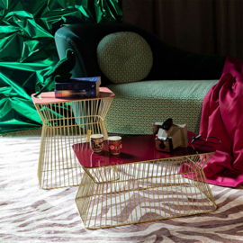 Bold Monkey No Offence side table wine red
