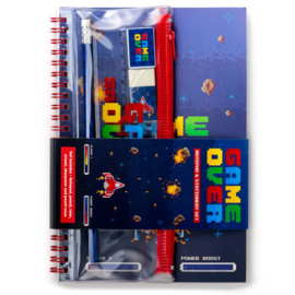 Game over 6-delige stationery set
