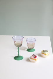 &Klevering glazen set dot groen paars